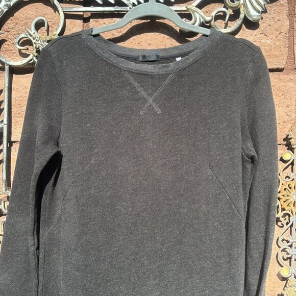 ATM Anthony Thomas Malillo Sweatshirt Dress Maxi Gray Size Small Long Sleeve - Picture 2 of 11